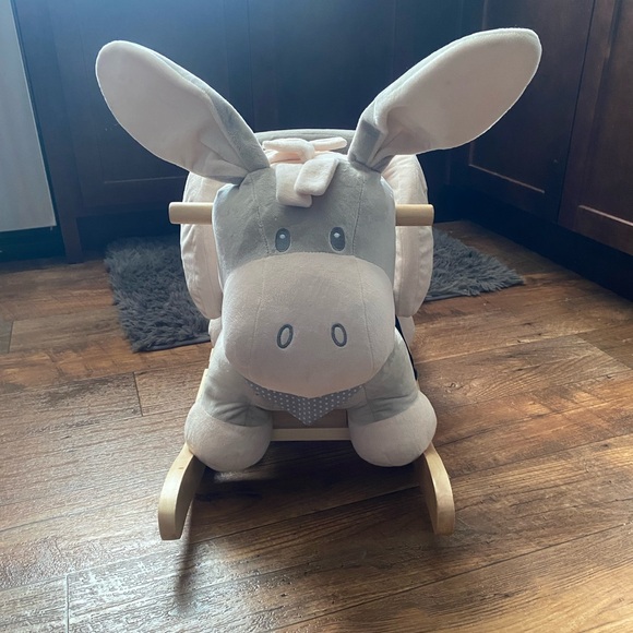 Nattou Other - EUC Cappuccino Donkey Rocking Horse – Rocking Toy – Gray and Beige